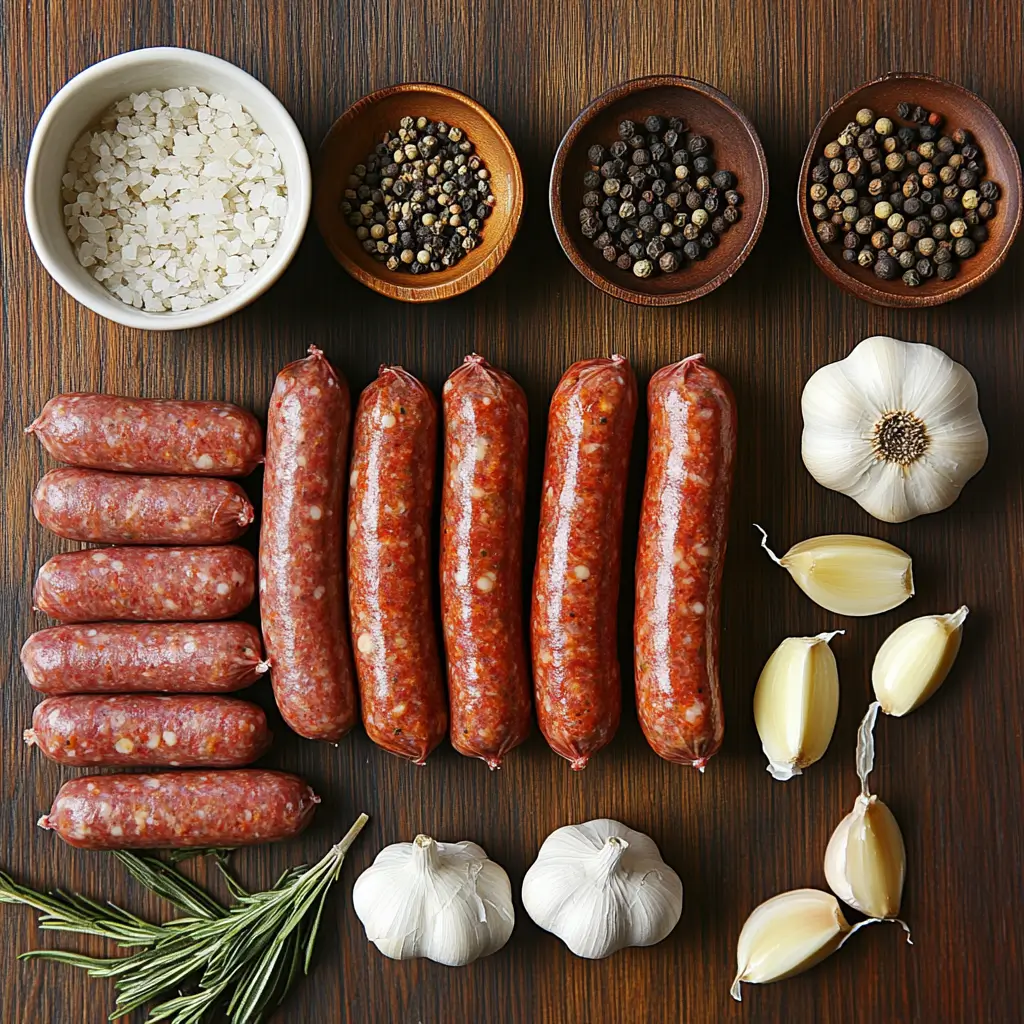 Ingredients of Beef sausage recipe