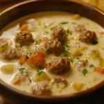 Discover the perfect recipe for Creamy Parmesan Italian Sausage Soup. A rich, savory dish packed with flavor, ideal for any occasion.