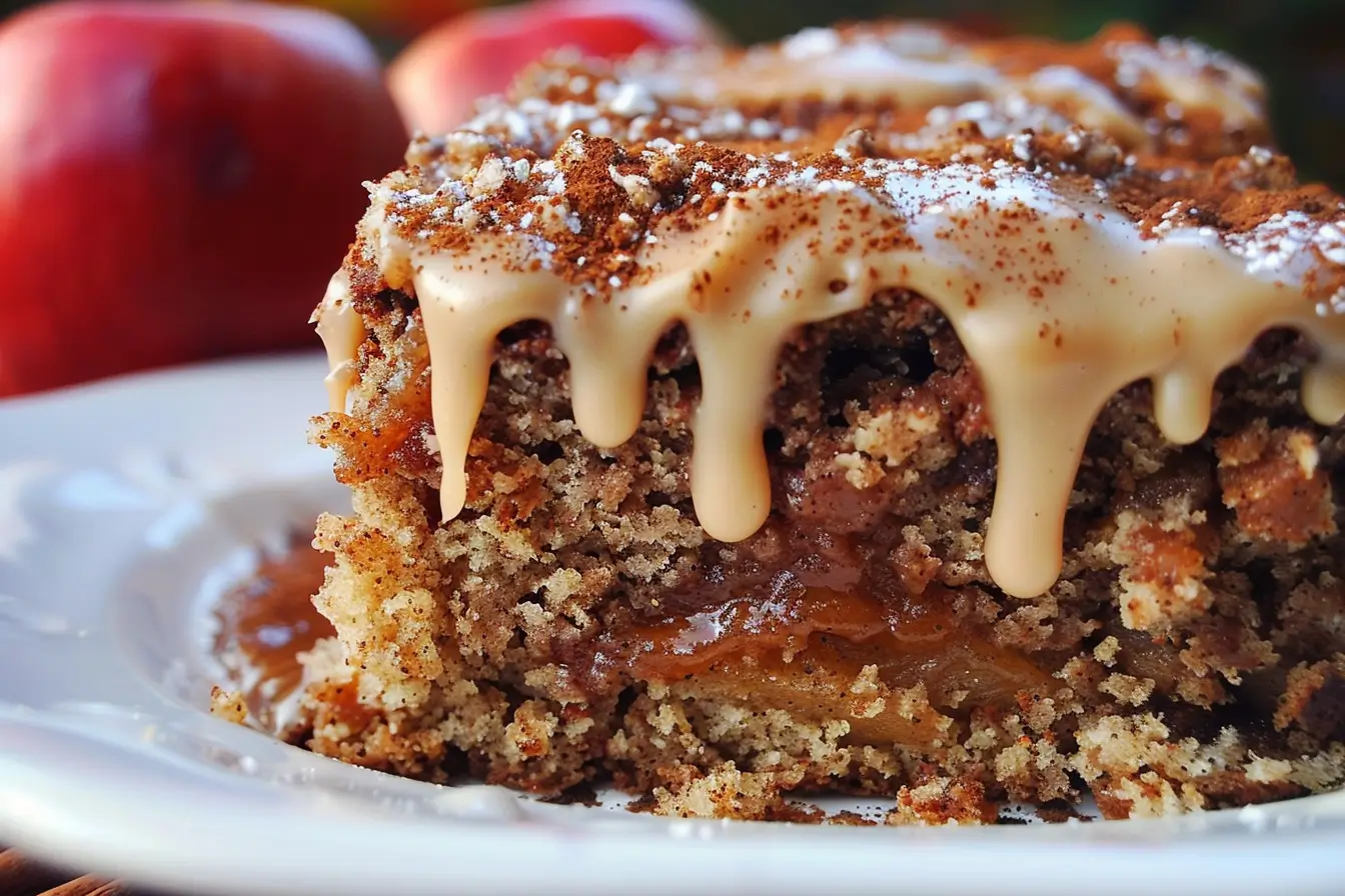 Apple Butter Spice Cake with cream cheese frosting